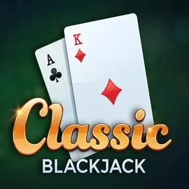 Classic Blackjack online game logo by Red Tiger Gaming on crownplays.gr