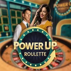 Official Live Casino logo: PowerUP Roulette by Pragmatic Play at CrownPlay Casino