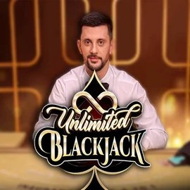 Unlimited Blackjack online game logo by Ezugi on crownplays.gr
